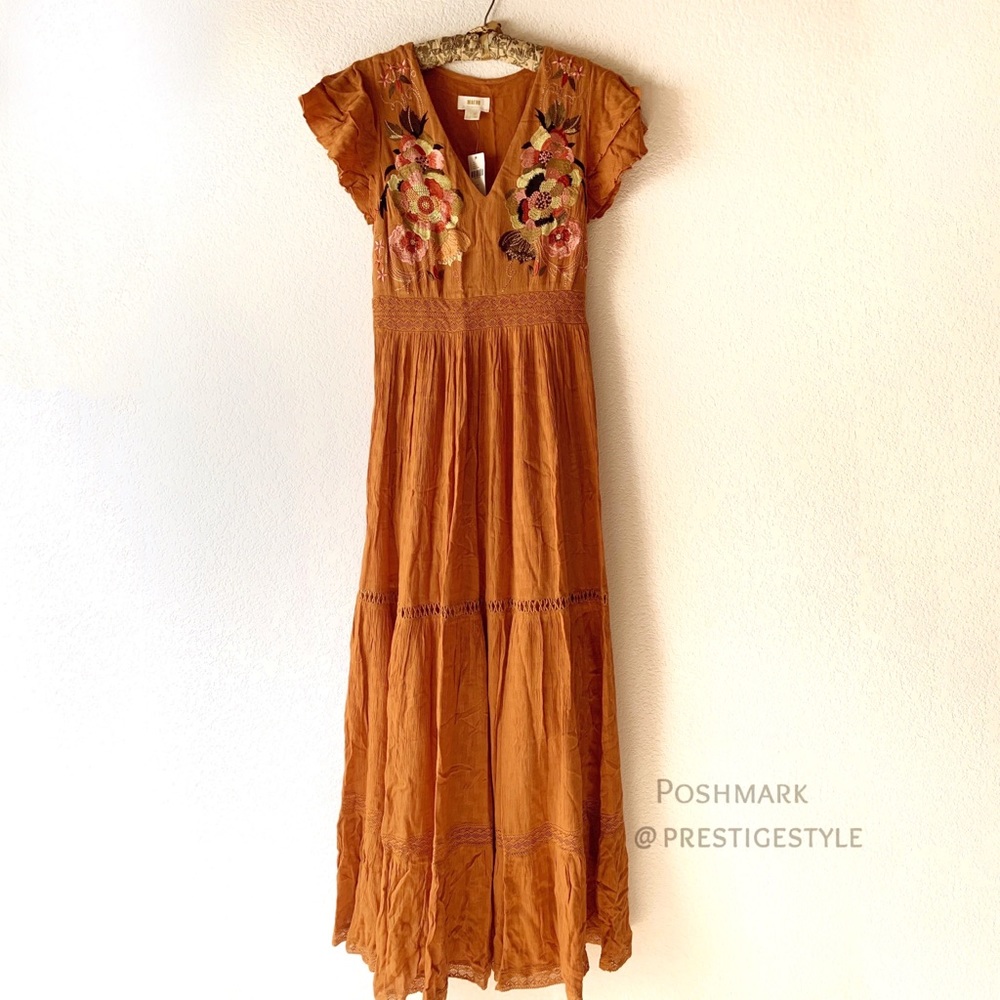 Anthropologie Sunshine Embroidered Maxi Dress - Picture 13 of 15